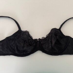 Victoria's Secret Lace Underwire Bra 32DDD Black 335368-093